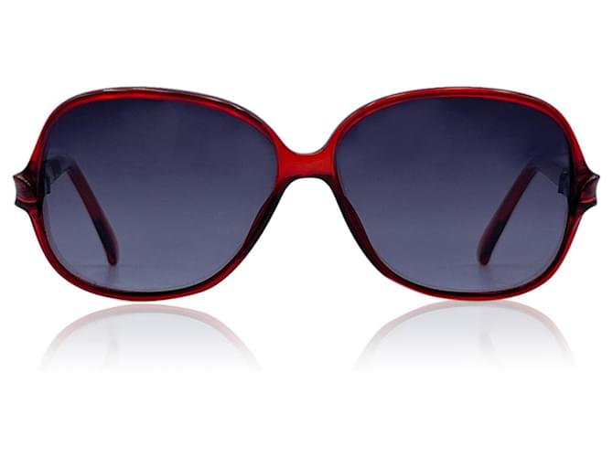 Autre Marque Acetato rosso vintage Optil 8635 52/11 occhiali da sole  ref.617814