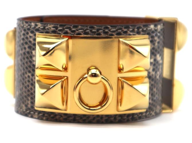 HERMÈS  Jewellery Golden Leather  ref.617937
