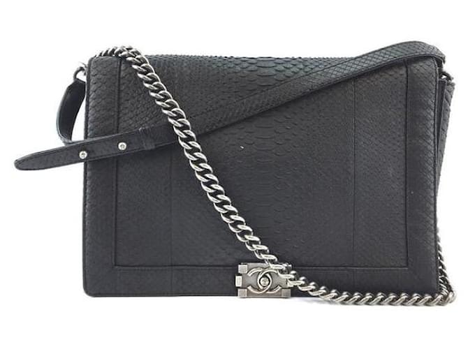 Boy Chanel Bags Black Python ref.618045 - Joli Closet