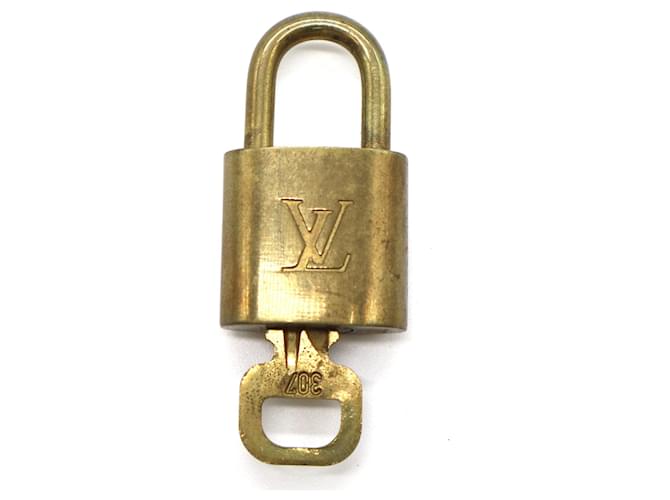 Authentic Brass Louis Vuitton Lock & Key Set