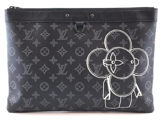 Louis Vuitton Sac Plat PM Bags Black Leather  ref.618539