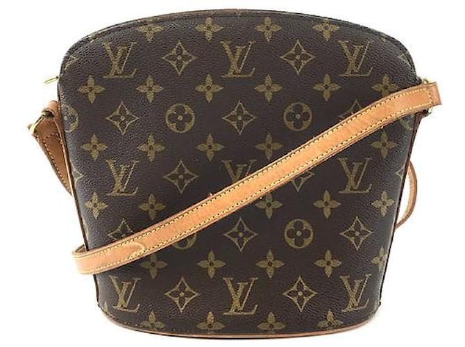 Pre-owned Louis Vuitton Drouot Cloth Crossbody Bag In Brown