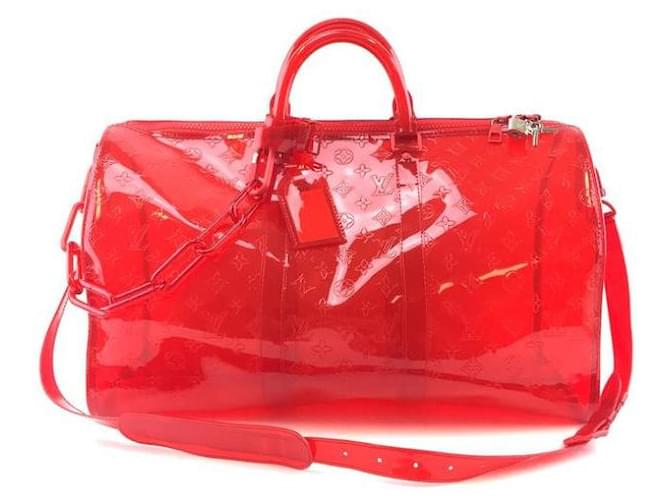 Louis Vuitton Keepall 45 Bolsas Vermelho  ref.618610