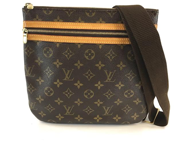 Authentic LOUIS VUITTON Monogram Pochette Bosphore Cross Body Bag