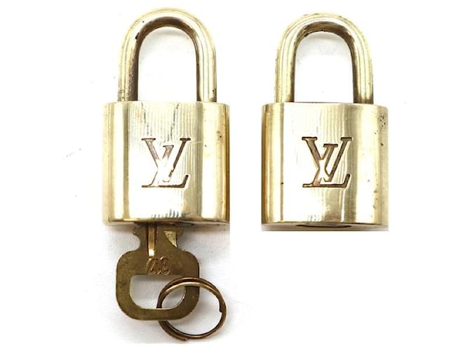 Authentic Louis Vuitton Gold Brass Lock and Key Set 317 