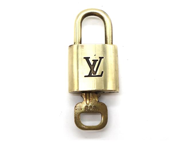 Authentic Louis Vuitton Gold Brass Lock and Key Set 308 