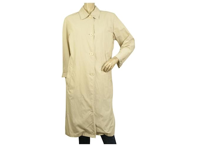 Marella Ecru Cotton Off White Einreihige Trenchjacke Mantel Größe It 44 Beige Baumwolle  ref.619038