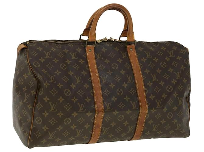 Louis Vuitton Keepall 50 Brown Cloth  ref.619110