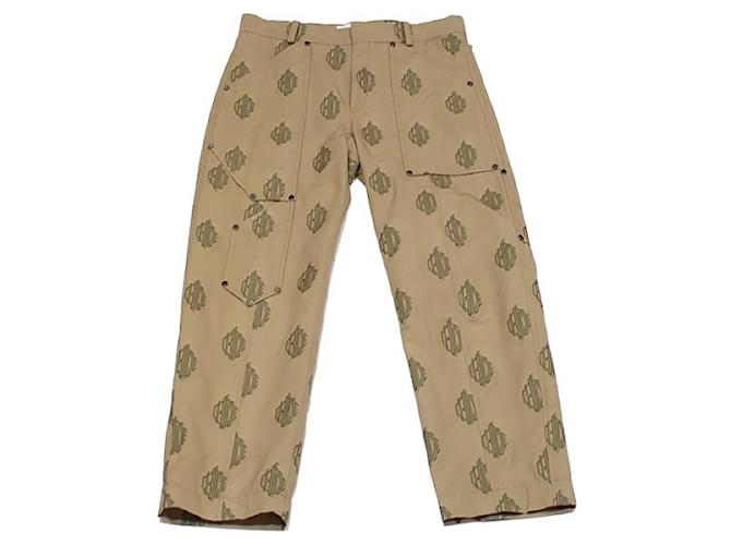 Chloé Pants, leggings Beige Khaki Cotton  ref.619112