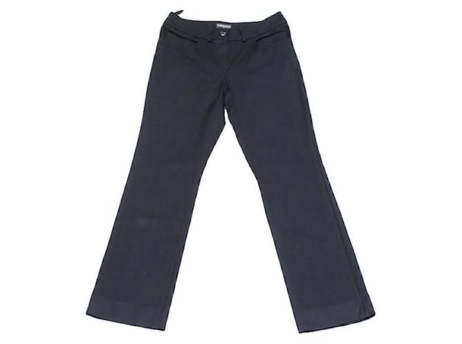 Chanel Pants, leggings Black Wool  ref.619135
