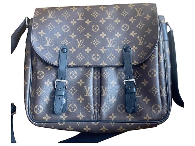 Bags Briefcases Louis Vuitton LV Christopher mm Monogram Macassar