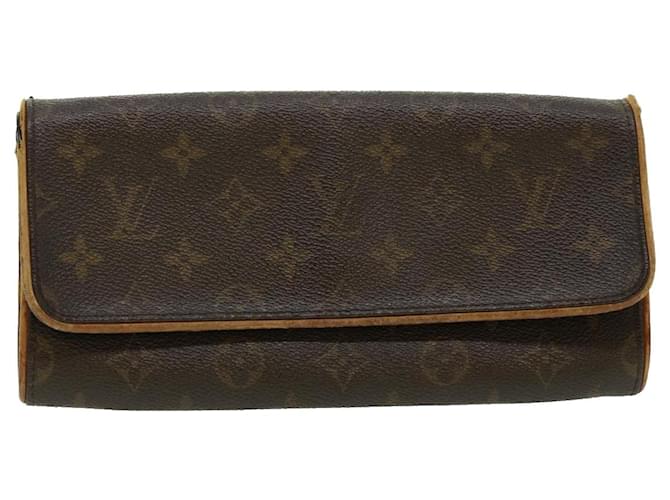 LOUIS VUITTON Monogram Pochette Twin GM Shoulder Bag M51852 LV Auth cl283