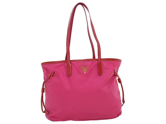 PRADA Tote Bag Nylon Leather Pink Auth bs1607  ref.619293