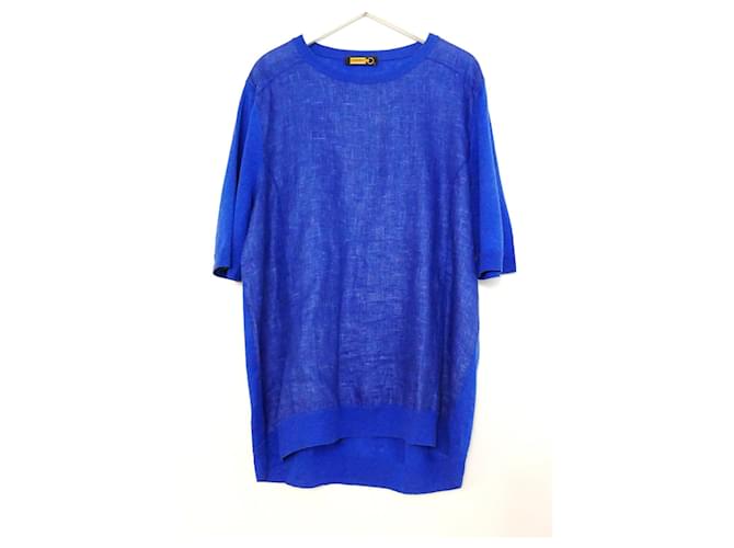 Zilli Blue Linen, Cashmere & Silk Top  ref.619322