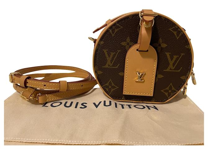LOUIS VUITTON Monogram Mini Pauphine Gold Buckle Shoulder Bag Brown