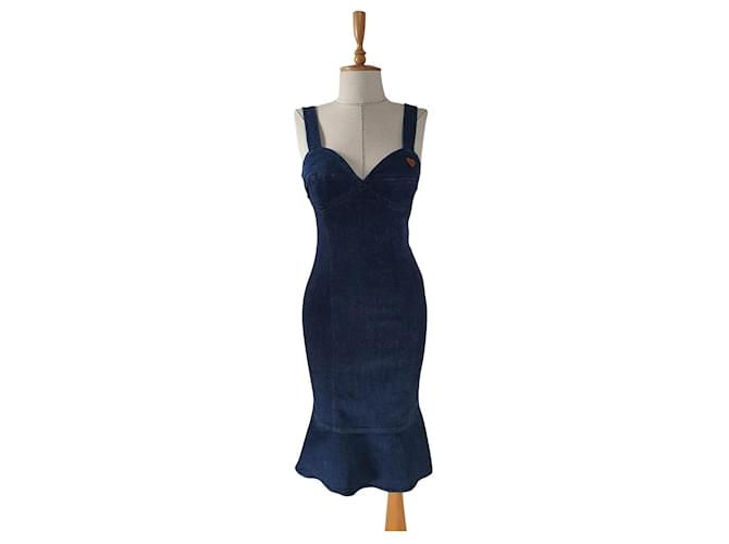 Moschino Dresses Blue Cotton Elastane  ref.619334