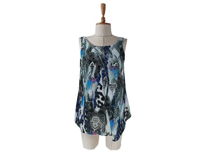 Gestuz Tank Top Viscose Multi Color Size 36 Multiple colors