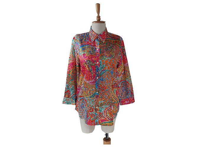 Ralph Lauren Top Camicia in cotone multicolore XL