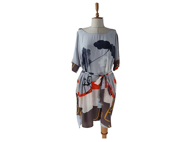 Autre Marque Vestido de seda Stine Goya Multicolor