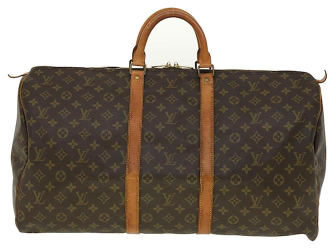 Louis Vuitton Keepall 55 Brown Cloth  ref.619806