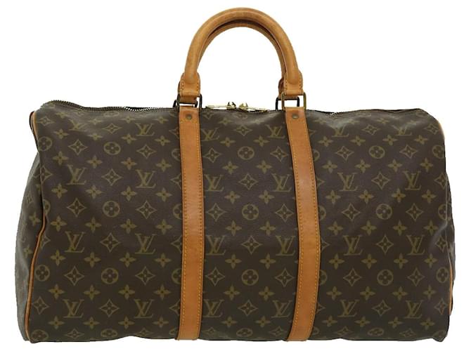 Louis Vuitton Keepall 50 Brown Cloth  ref.619819