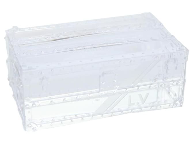 LOUIS VUITTON Trunk Paper weight Clear LV Auth 30844a Glass  ref.619861