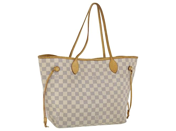 LOUIS VUITTON Damier Azur Neverfull MM Tote Bag N41605 LV Auth