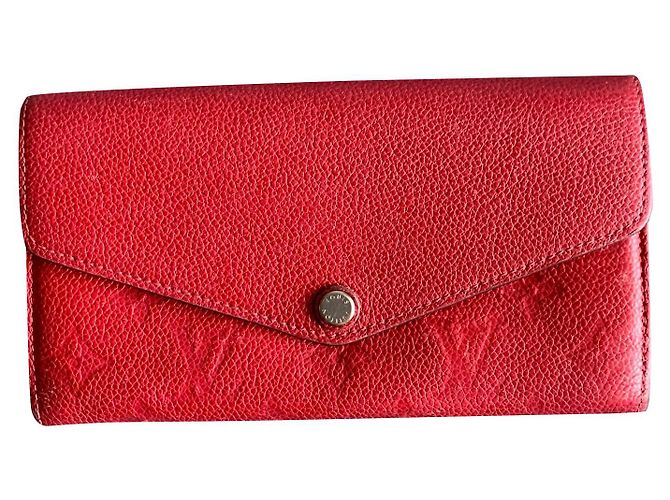 Louis Vuitton Cartera Sarah Piel Empreinte Roja