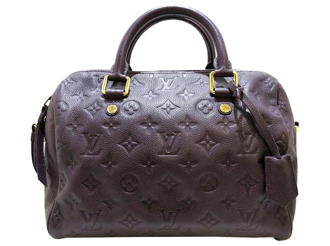 Louis Vuitton Morado Monogram Empreinte Speedy Bandouliere 25 Púrpura Cuero Becerro  ref.620025