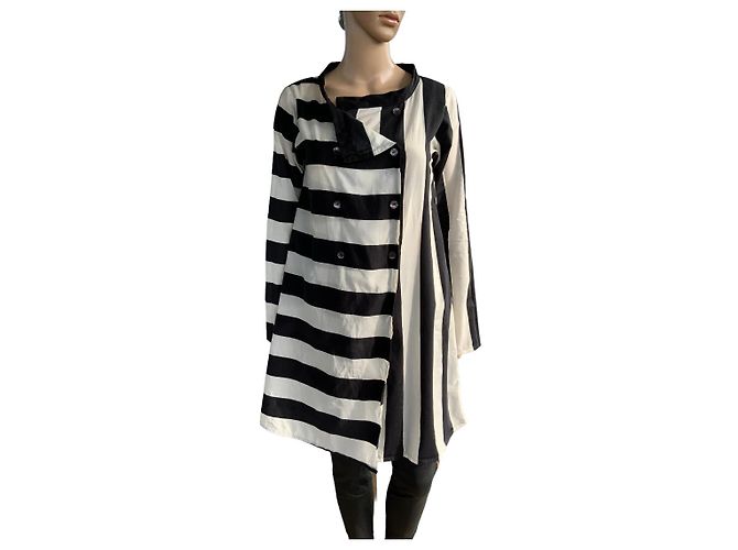 Camicia Bitte Kai Rand in cotone Nero Bianco