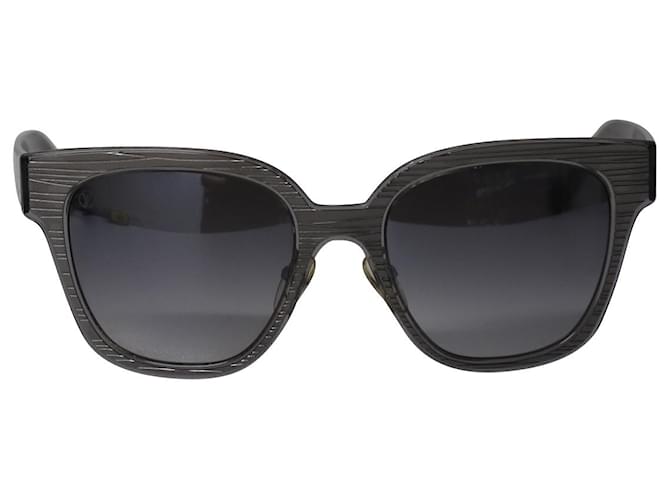 Louis Vuitton Audrey Wayfarer Gradient Sonnenbrille aus silbernem Acetat Zellulosefaser  ref.620172