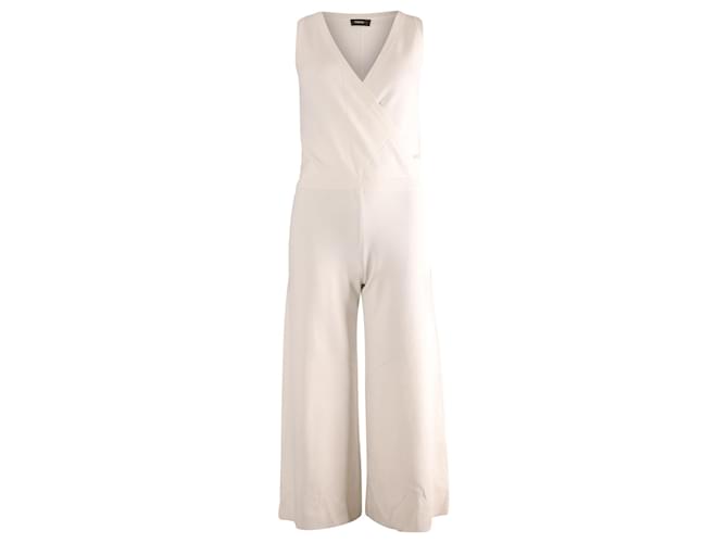 Theory Knit Wrap Jumpsuit in White Rayon Cellulose fibre  ref.620238