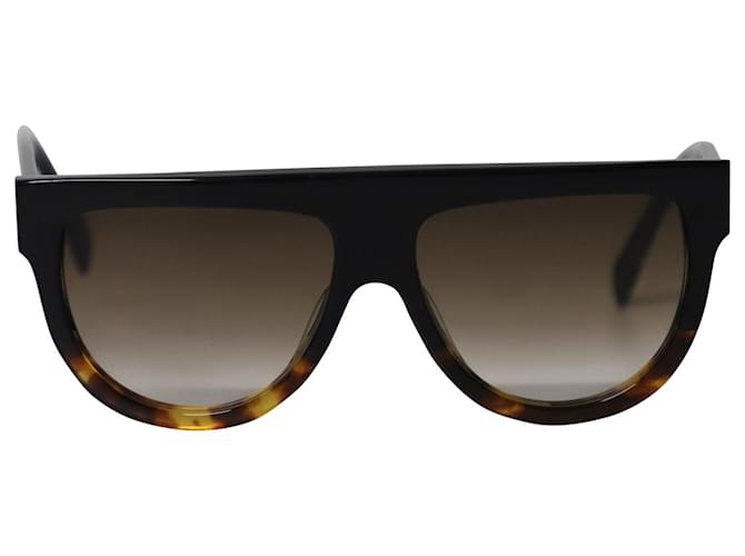 Céline Celine Dark Havana Sonnenbrille in schwarzem AcetatSonnenbrille CL 41026/S FU5 Zellulosefaser  ref.620254