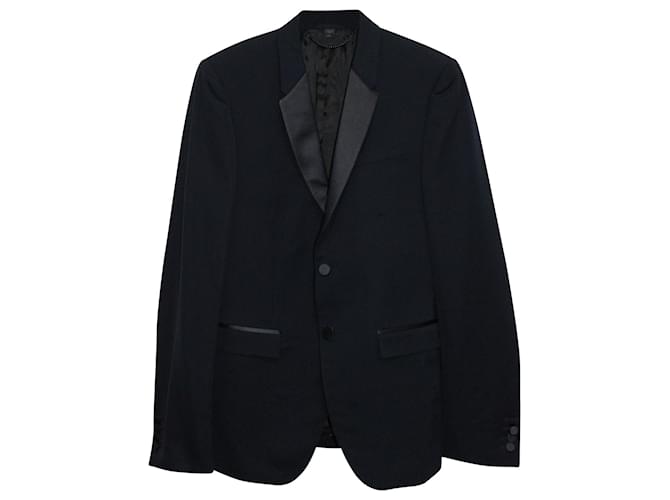 Burberry Tuxedo Jacket in Navy Blue Wool  - Joli Closet