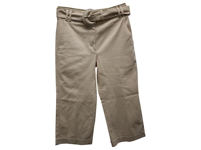 Proenza Schouler Pantalones con cinturón en algodón beige  ref.620309