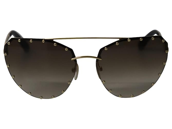 Louis Vuitton The Party Cat Eye Sunglasses in Gold Metal Frame Golden  ref.620315