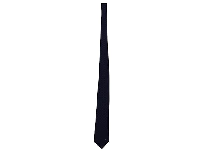 Bulgari Bvlgari bedruckte Krawatte aus marineblauer Seide  ref.620431