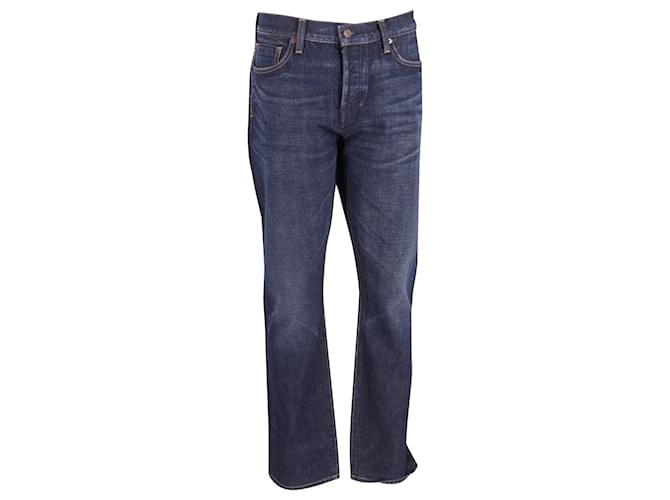 Tom Ford Straight Leg Jeans in Blue Cotton  ref.620438