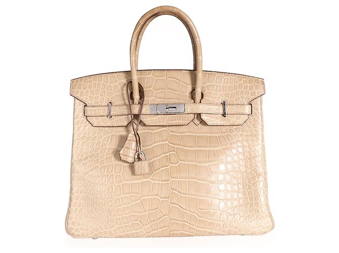 Hermès Hermes Poussiere Matt Alligator Birkin 35 PHW Fleisch