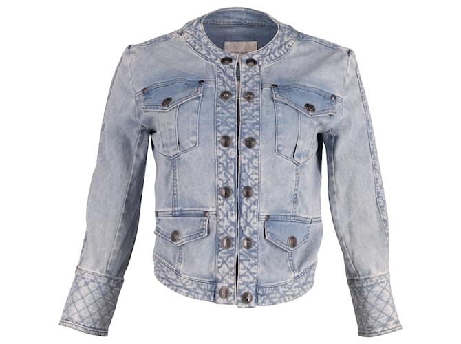 Oversize vintage cotton denim jacket - Balmain - Women | Luisaviaroma
