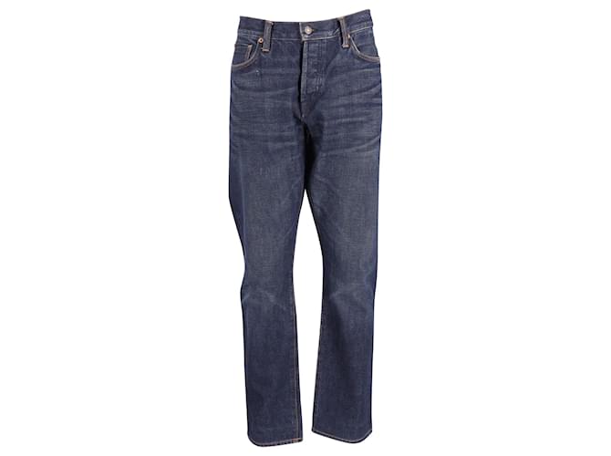 Tom Ford Straight Denim Jeans in Blue Cotton  ref.620479