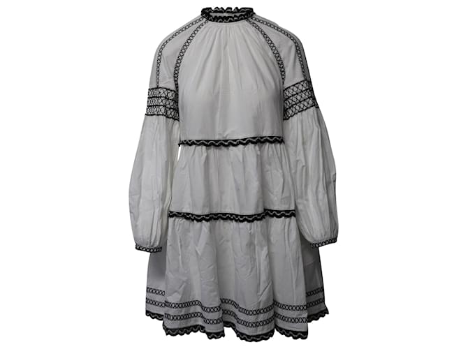 Ulla Johnson August Cotton-Poplin Mini Dress in White Cotton  ref.620490