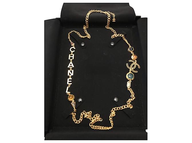 Chanel-Halskette aus goldenem Metall Metallisch  ref.620618