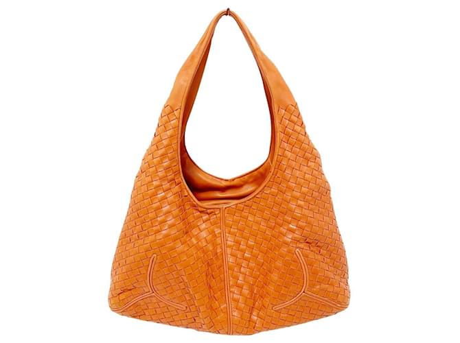 Bottega Veneta Intrecciato Cuir Orange  ref.620739