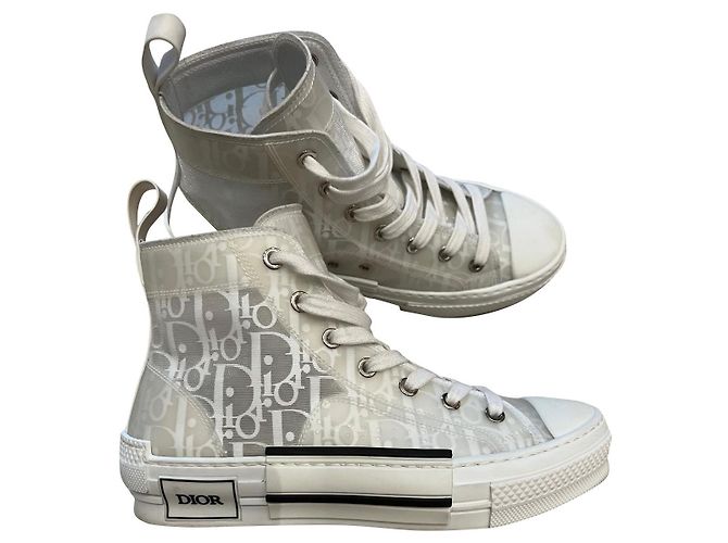 Sneakers Dior B23 bianche in tela Bianco