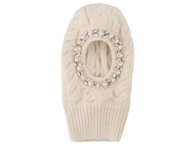 Simone Rocha Balaclava com contas de marfim