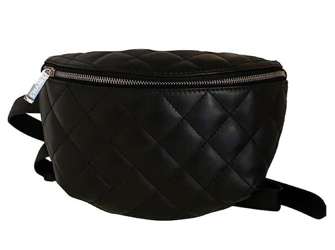 Chanel BLACK BELT BAG Leather  ref.621118