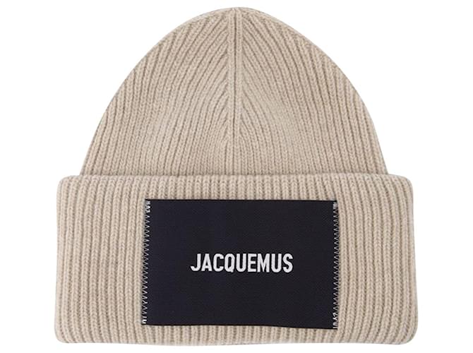 Jacquemus Beige Wool Beanie  ref.621210