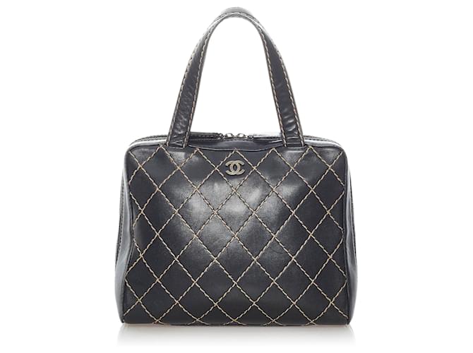 Chanel Black Wild Stitch Leather Handbag Pony-style calfskin  ref.621349