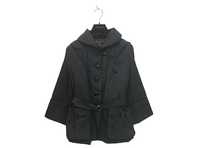 Giacca giacca con cappuccio Louis Vuitton LOUIS VUITTON nero tinta unita Seta Poliestere  ref.621368